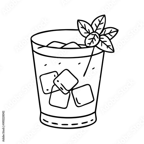 mint julep icon, mint julep vector illustration-simple illustration of mint julep, perfect for mint julep logos and icons
