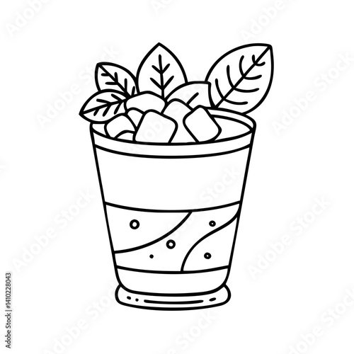 mint julep icon, mint julep vector illustration-simple illustration of mint julep, perfect for mint julep logos and icons
