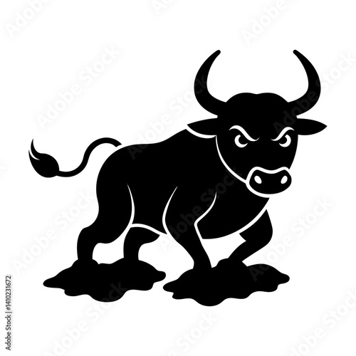 Angry Bull Vector Illustration