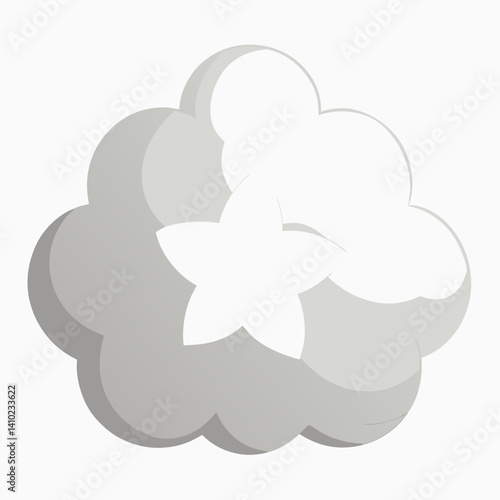 Cloud icon on a white background, symbolizing weather or online storage services.