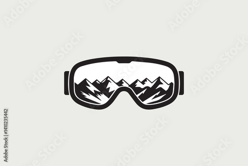 mountain goggles illustration vector