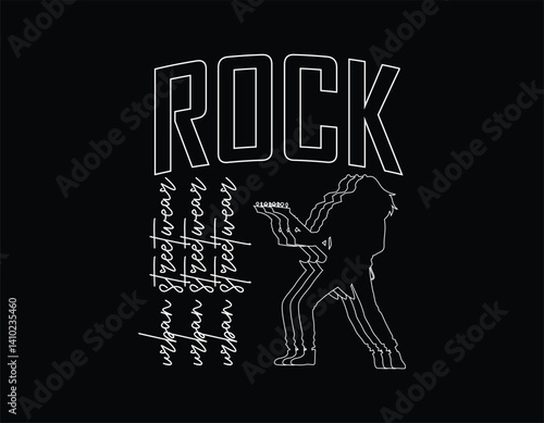 rock themed  streetwear design, rockstar t shirt design. rock music themed t-shirt design, music lover t-shirt design