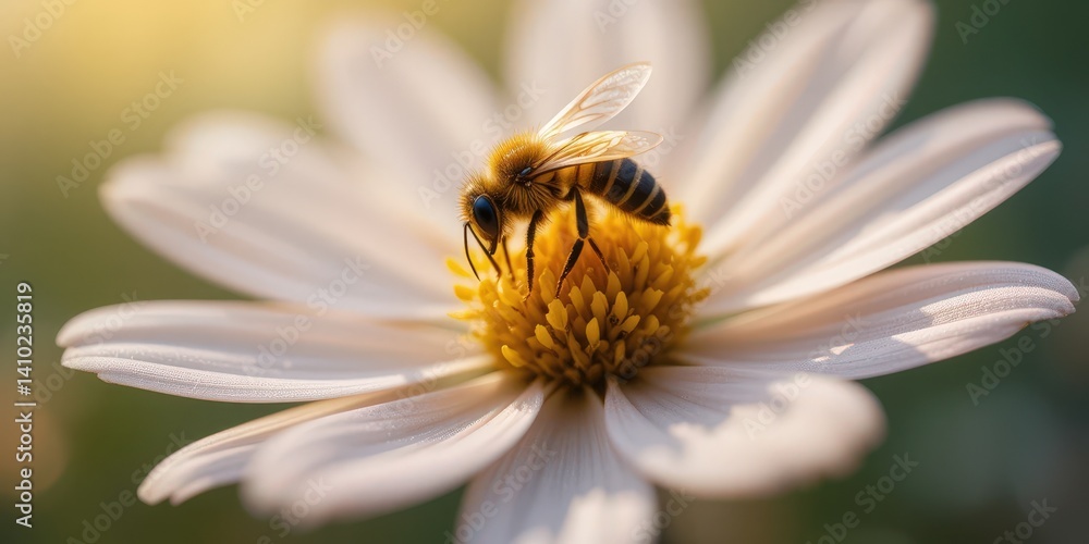 A close-up of a vibrant yellow and purple flower with delicate petals, showcasing a busy bee perched atop, its fuzzy body covered in pollen, capturing the essence of nature's beauty. A close-up of a vibrant yellow and purple flower with delicate petals, showcasing a busy bee perched atop, its fuzzy body covered in pollen, capturing the essence of nature's beauty.