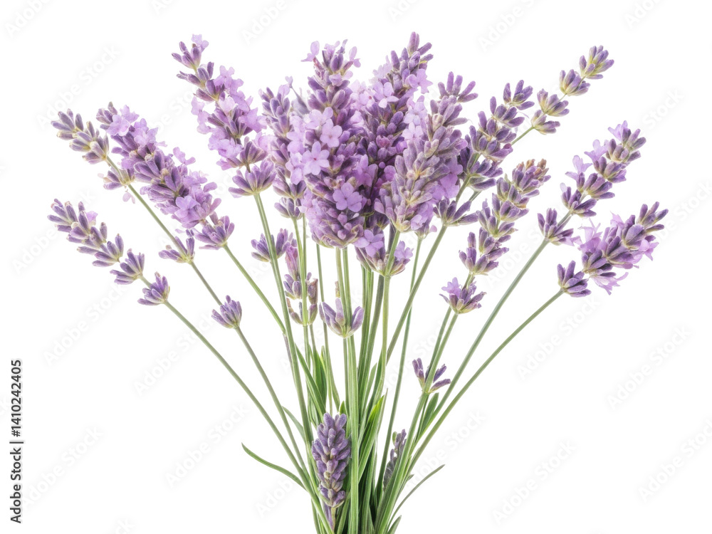 Naklejka premium Lavender flowers bloom beautifully in vibrant display of purple hues creating calming and serene atmosphere