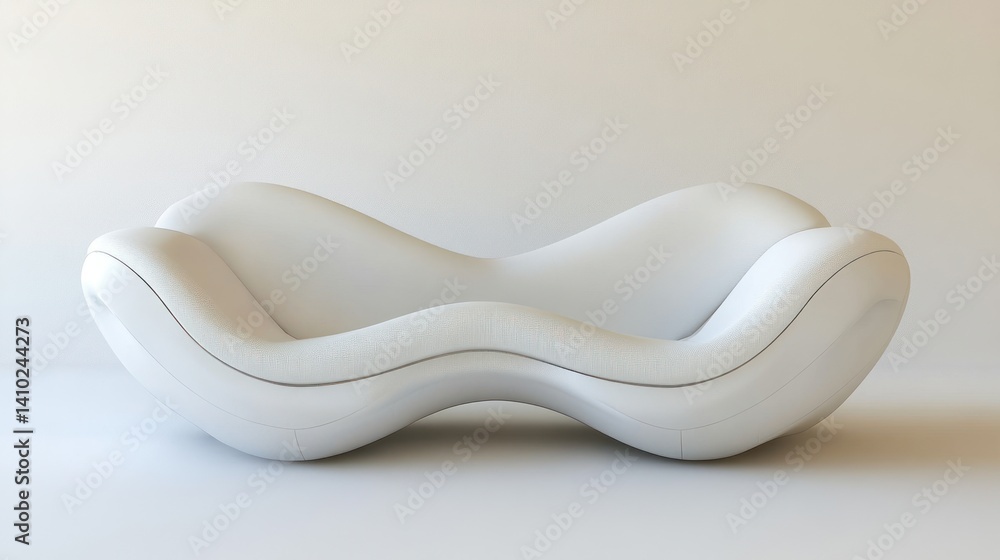 Sculptural Modernist White Sofa Design: Fluid Lines and Minimalist Elegance Sculptural Modernist White Sofa Design: Fluid Lines and Minimalist Elegance