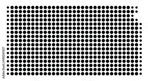 Symbol Map of the State Kansas (United States of America) showing the state with a pattern of black circles