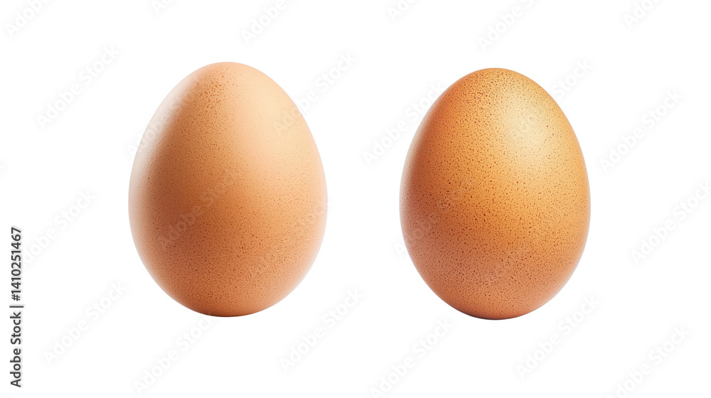 Two eggs are shown on white wackground Two eggs are shown on white wackground