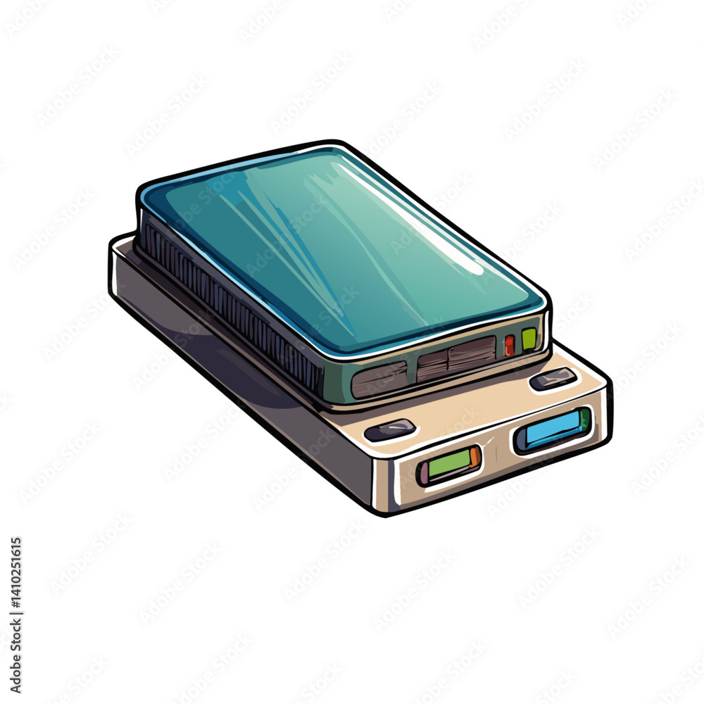 external hard drive for data backup vector icon design