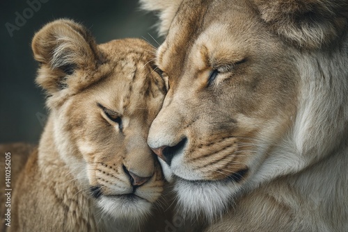 Wallpaper Mural Kuschelnde Löwen  Torontodigital.ca
