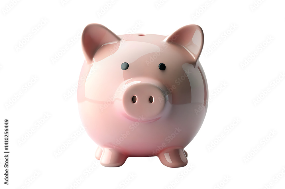 Adorable Pink Piggy Bank for Saving isolated on white background. A high quality Piggy Bank illustration on white Adorable Pink Piggy Bank for Saving isolated on white background. A high quality Piggy Bank illustration on white