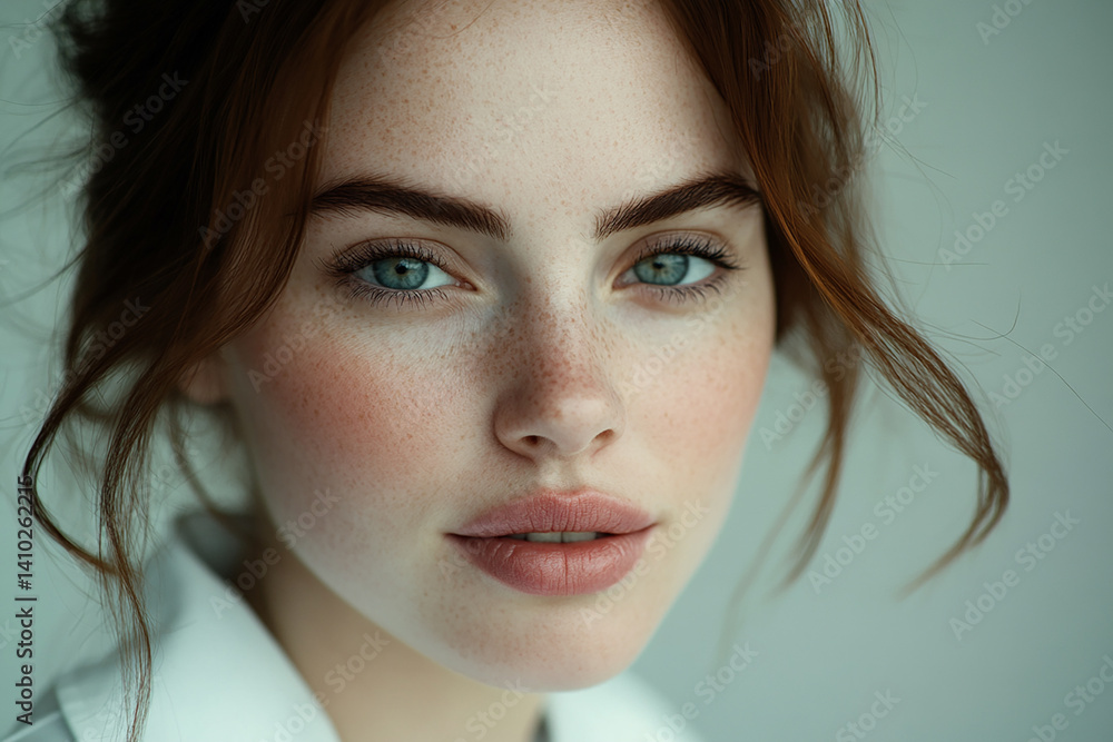 Beautiful nurse close-up, doctor and nurse portrait close-up
