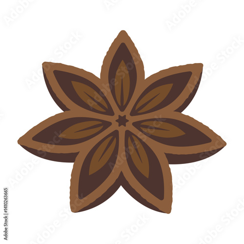 Star Anise Spice Botanical Illustration