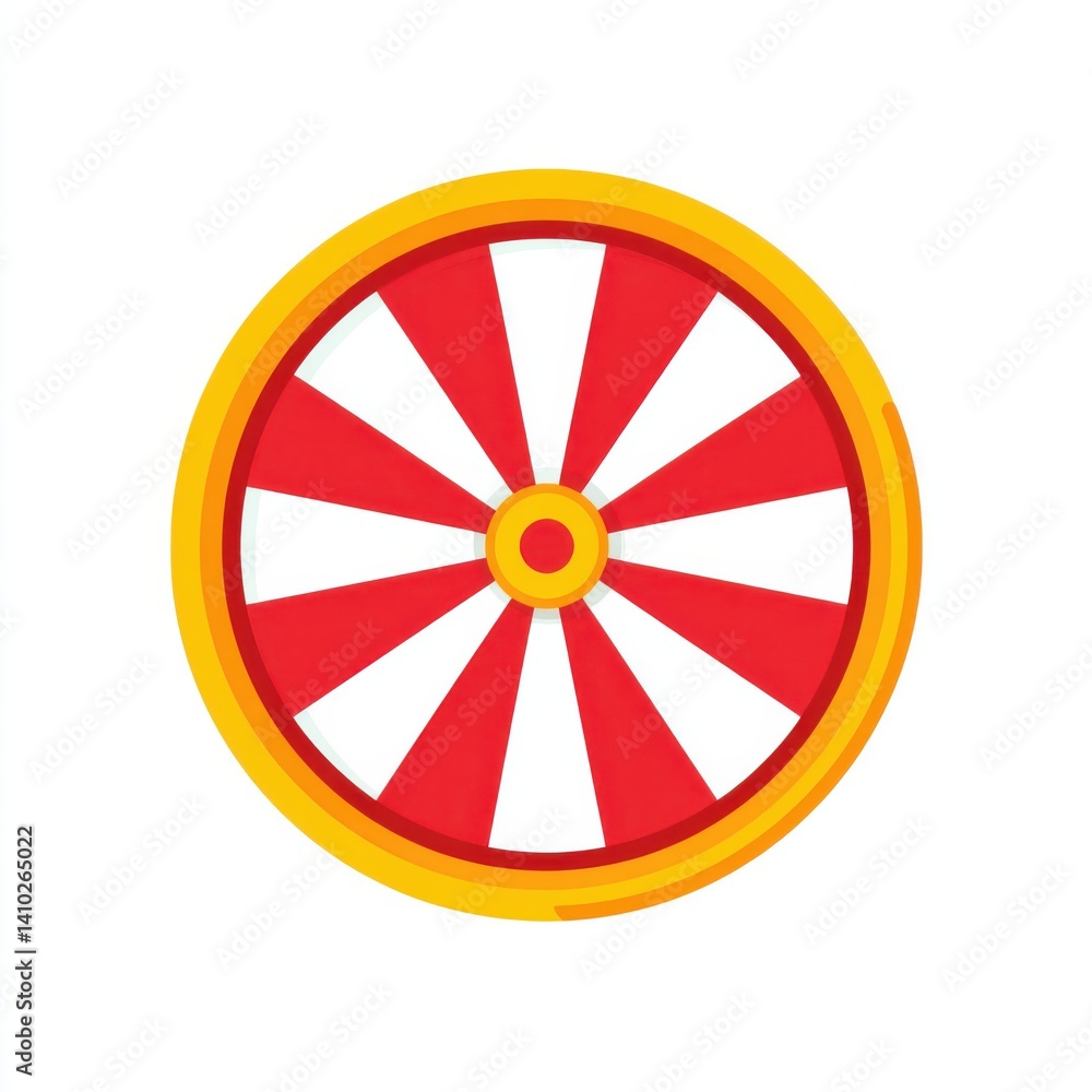 Wheel of fortune red and gold isolated on white background Wheel of fortune red and gold isolated on white background