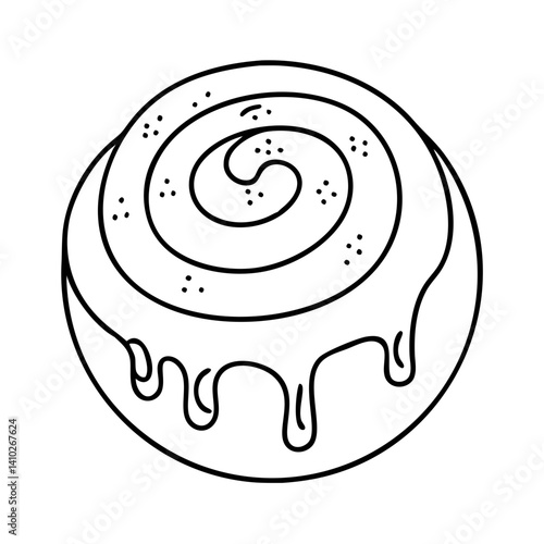 cinnamon roll icon, cinnamon roll vector illustration-simple illustration of cinnamon roll, perfect for cinnamon roll logos and icons