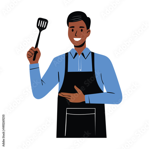 man doing activities, vector illustration