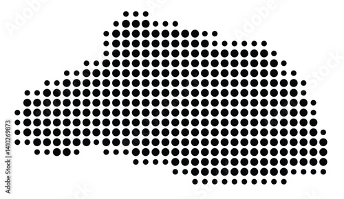 Obraz na plátně Symbol Map of the Prefecture Saitama (Japan) showing the territory with a patter