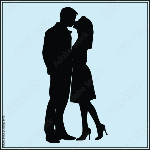 silhouette of a couple