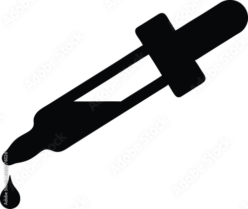 dropper icon silhouette vector