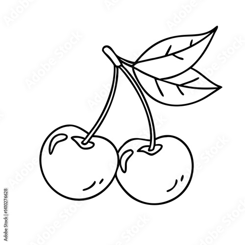 Wallpaper Mural cherries icon, cherries vector illustration-simple illustration of cherries, perfect for cherries logos and icons Torontodigital.ca