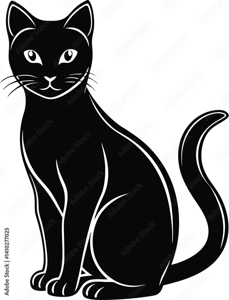 Fototapeta premium Cat silhouette vector designs 32