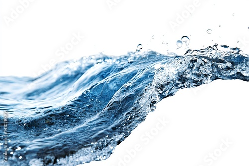 Wallpaper Mural Crisp water wave. Blue liquid ripples against white, droplets glistening, motion frozen in clear detail Torontodigital.ca