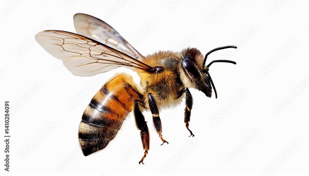 bee on white background