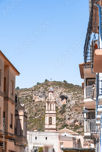 Obraz na płótnie a blue sky .La vall de gallinera, Alicante, Spain w salonie