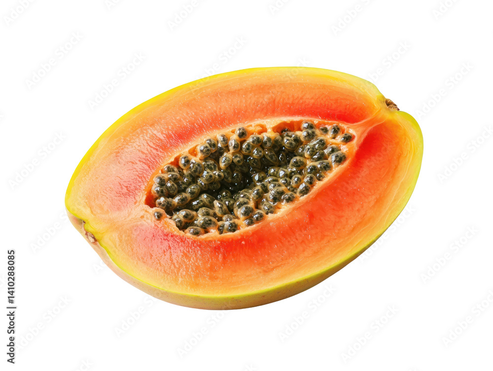 Fresh papaya cutout background tropical fruit nature studio setting close-up view healthy snack concept Fresh papaya cutout background tropical fruit nature studio setting close-up view healthy snack concept