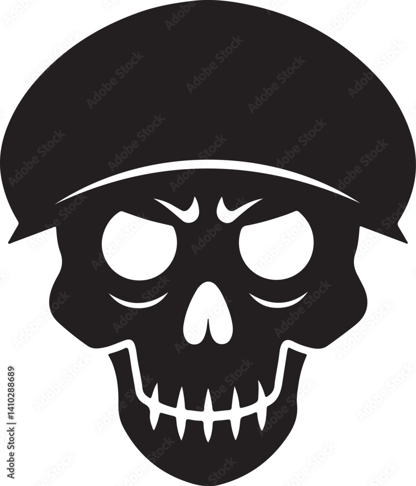 Fototapeta premium Skull with Cap Vector