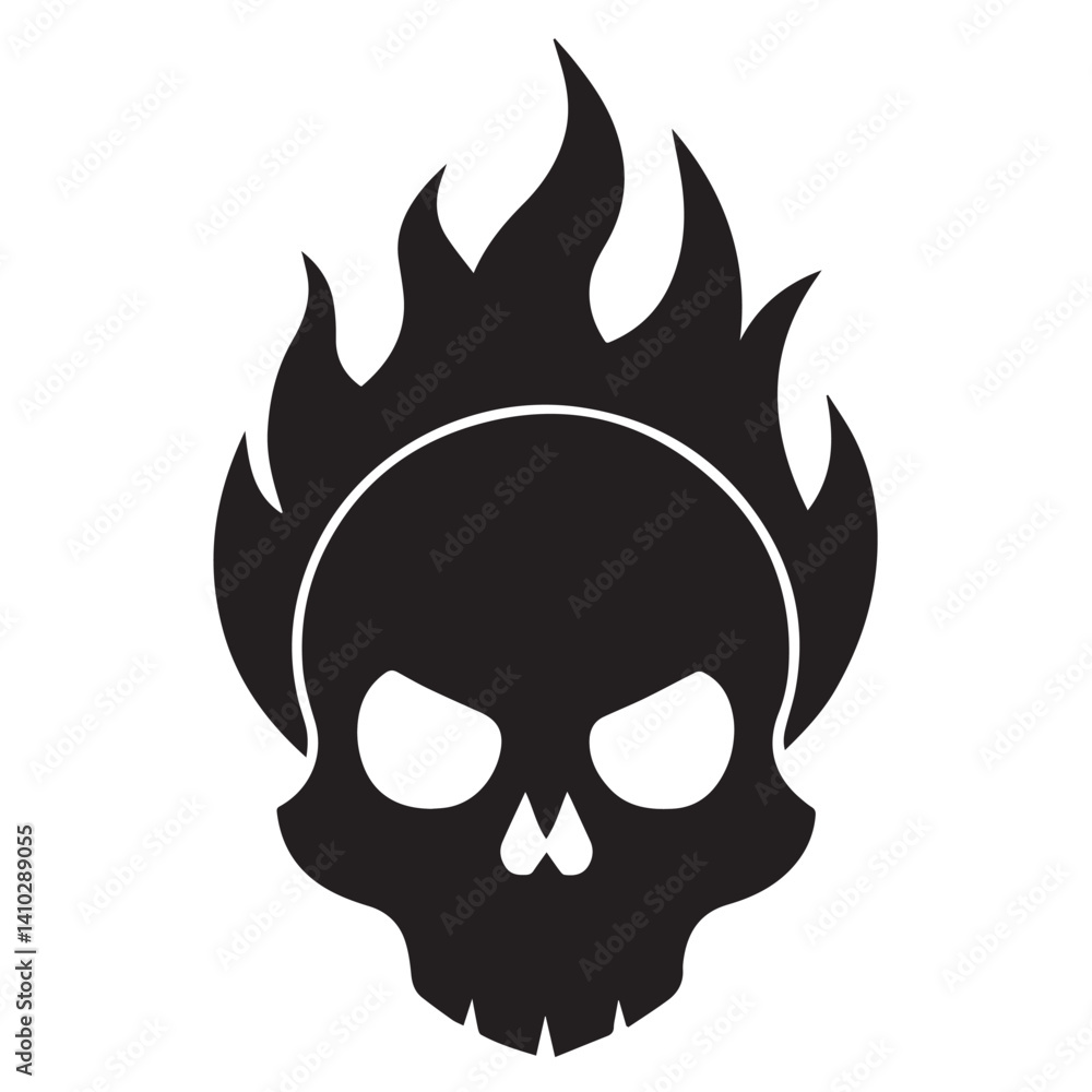 skull in flames skull in flames