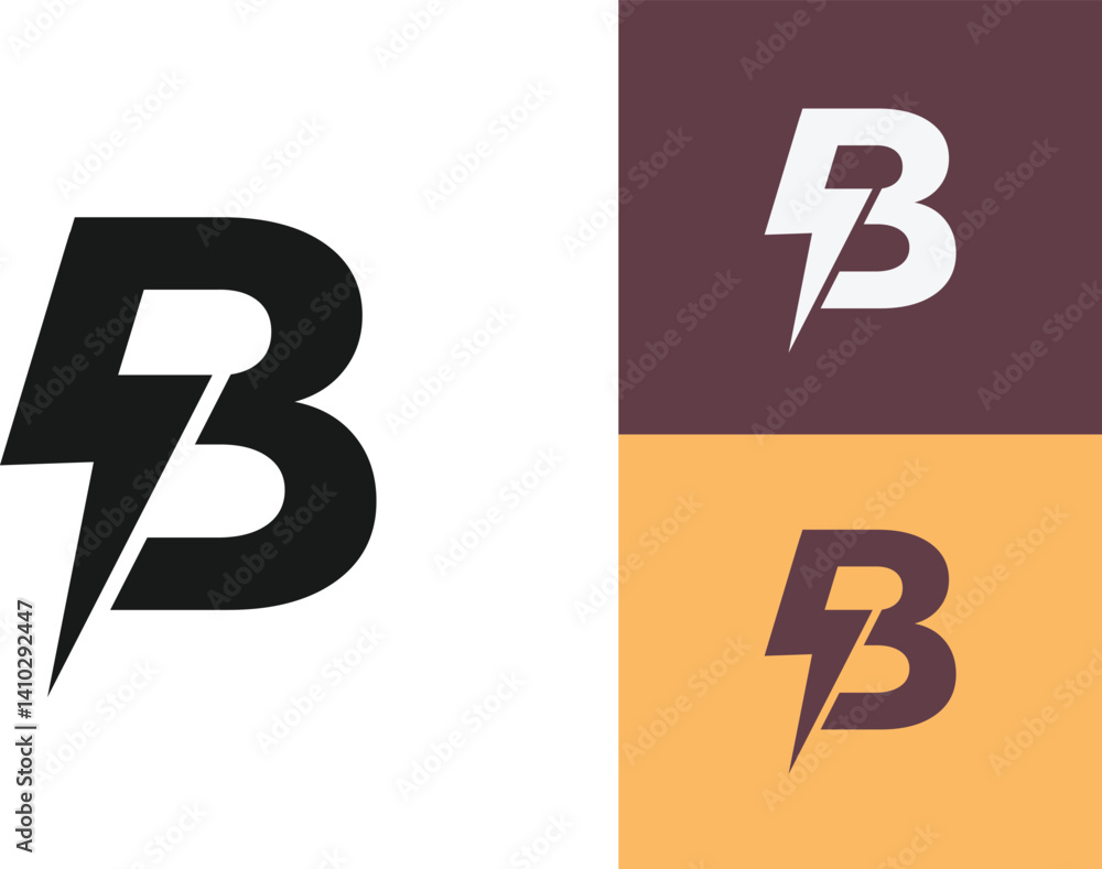 Obraz premium R Letter Logo Design With Lighting Thunder Bolt. Electric Bolt Letter Logo design