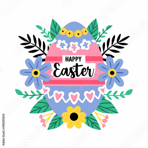 Happy Easter day. Ester decoration. Cute Easter background
