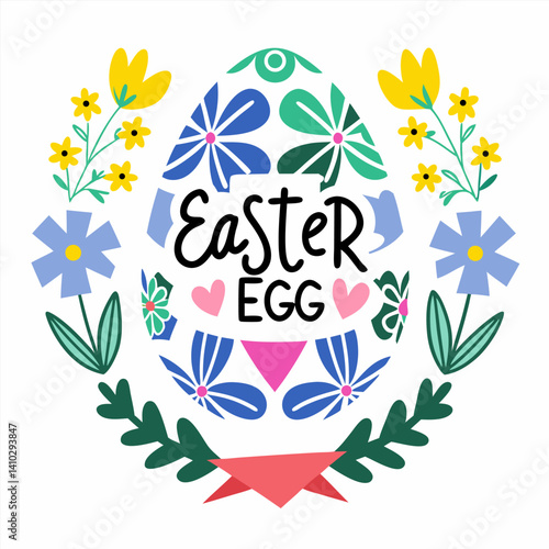 Happy Easter day. Ester decoration. Cute Easter background
