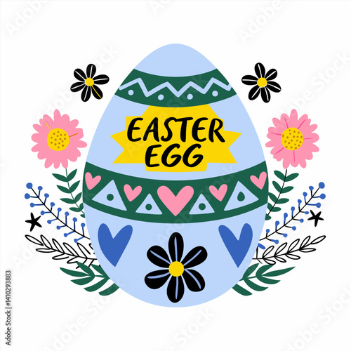 Happy Easter day. Ester decoration. Cute Easter background
