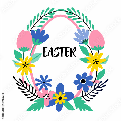 Happy Easter day. Ester decoration. Cute Easter background
