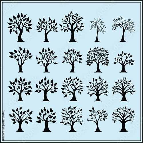 Family Tree set Silhouette