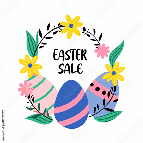 Happy Easter day. Ester decoration. Cute Easter background
