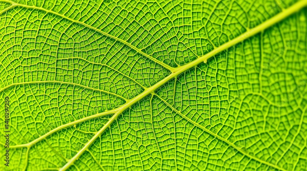 Stunning Macro Detail of a Bright Green Leaf Showing Intricate Vein Network - High-Resolution Natural Plant Texture for Botanical Studies and Design Projects Stunning Macro Detail of a Bright Green Leaf Showing Intricate Vein Network - High-Resolution Natural Plant Texture for Botanical Studies and Design Projects