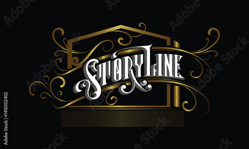 STORY LINE lettering custom style design