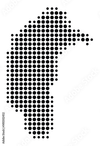 Symbol Map of the Territory Australian Capital Territory (Australia) showing the territory with a pattern of black circles