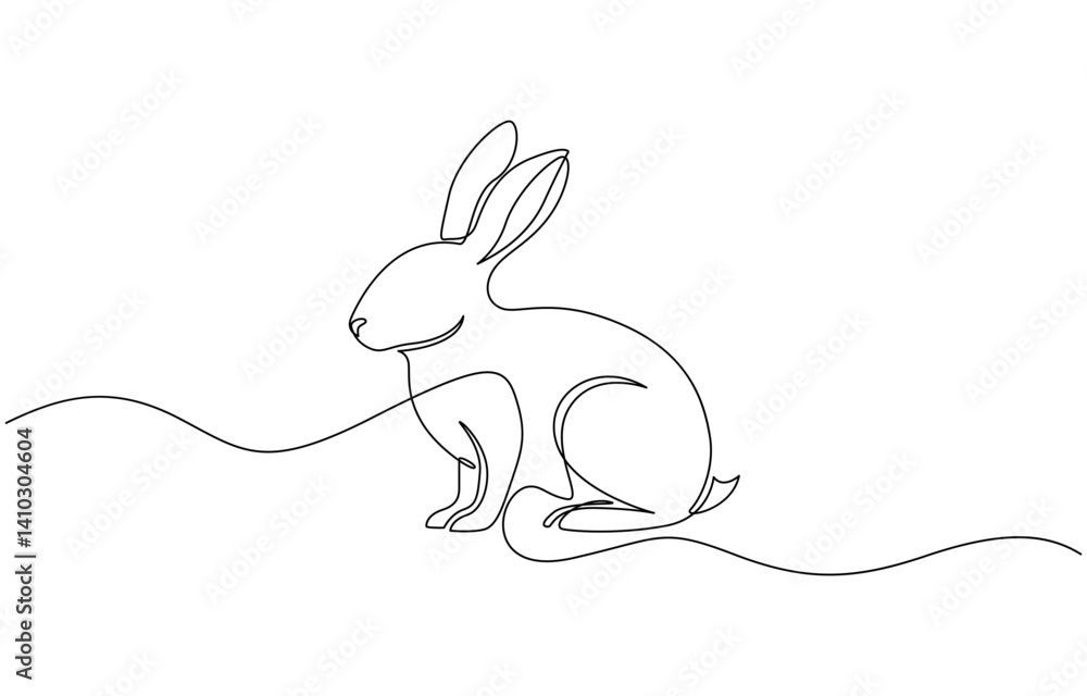 Continuous one single minimal line drawing easter, Easter Bunny Continuous Single Line Drawing with Happy Easter Greeting. Editable Stroke. Continuous one single minimal line drawing easter, Easter Bunny Continuous Single Line Drawing with Happy Easter Greeting. Editable Stroke.