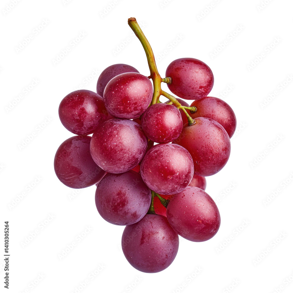 Fototapeta premium Fresh grapes cutout background studio photography bright lighting close-up view juicy and delicious