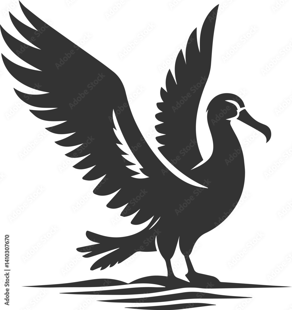 Albatross silhouette bird vector Albatross silhouette bird vector
