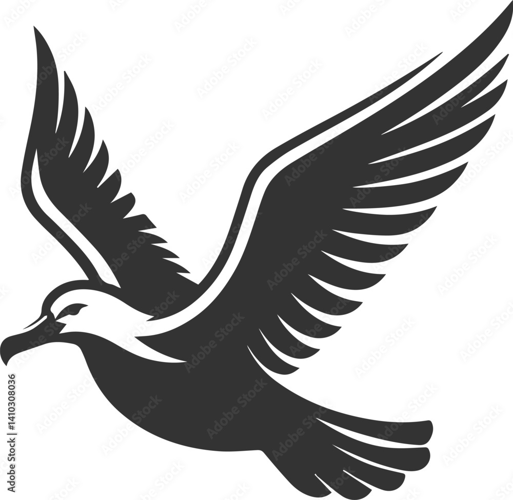 Obraz premium Albatross silhouette bird vector