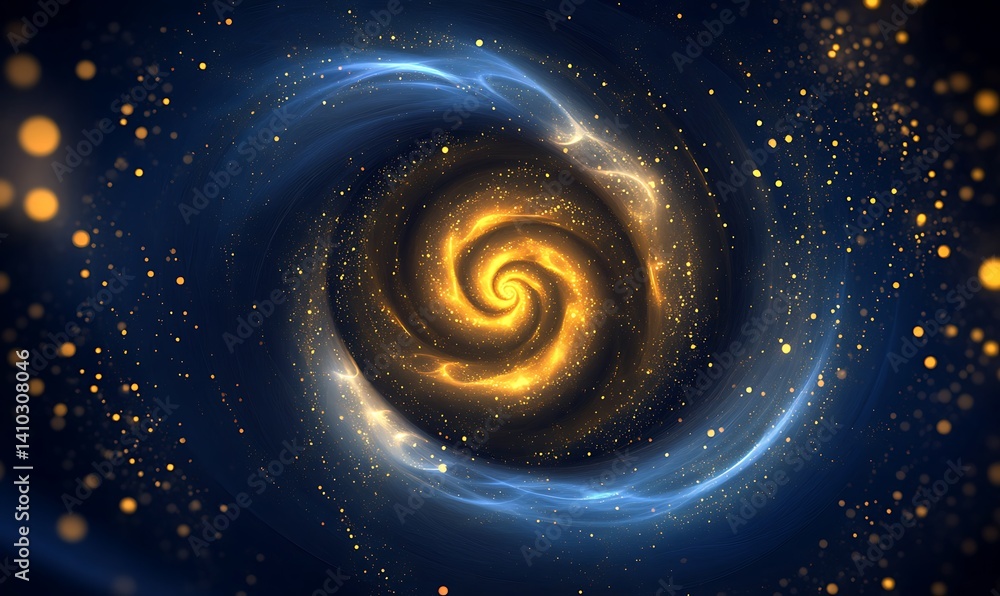 Obraz premium Cosmic Swirl of Light and Color in a Deep Space Universe