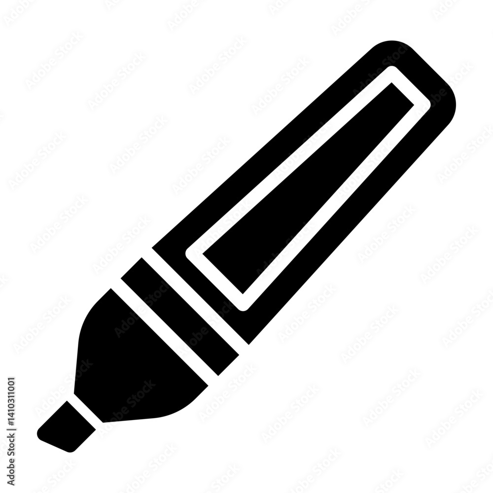 Highlighter Vector Glyph Icon Design Highlighter Vector Glyph Icon Design