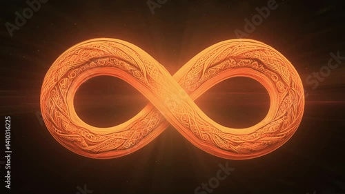 infinity symbol. infinity symbol on the black background.