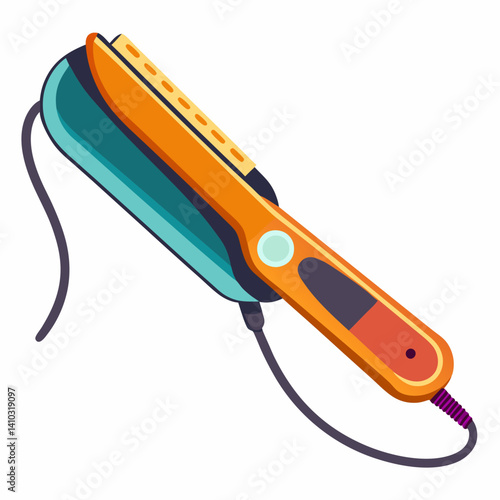 Hair Straightener icon in colorful and modern design