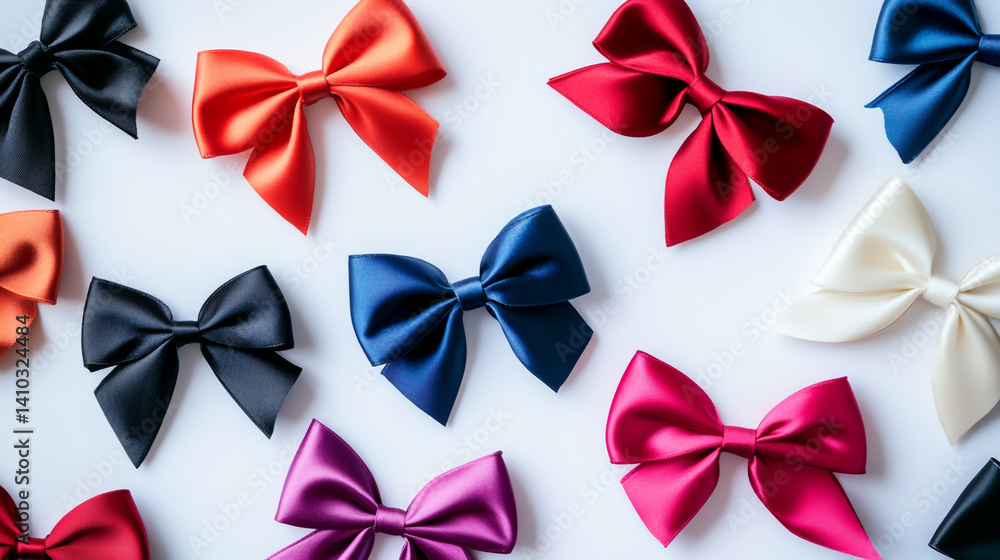Ribbon bows on a white background. Ribbon bows on a white background.