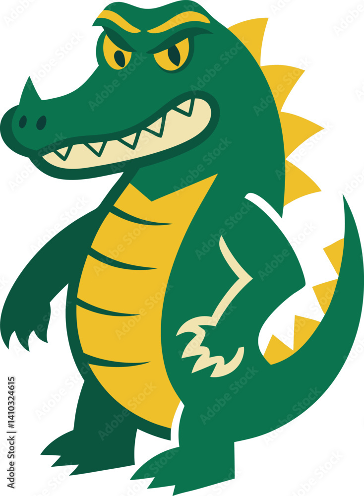 Fototapeta premium cartoon crocodile with a smile